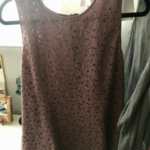 Banana Republic x Mad Men Purple Eyelet Tank